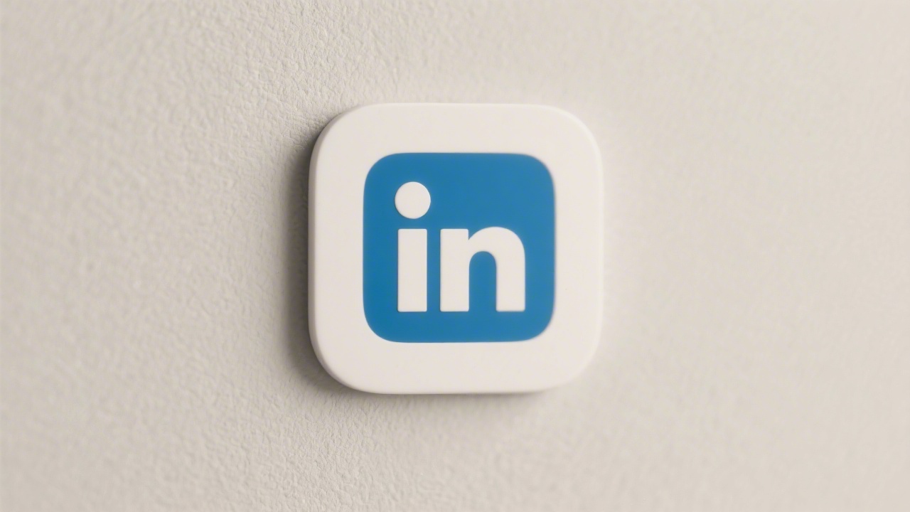 Clean LinkedIn icon on light background indicating professional networking strategy, authority building, and business content positioning